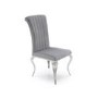 Set of 2 Silver Velvet Chairs with Mirrored Legs - By Vida Living