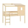 House Mid Sleeper Cabin Bed in Solid Pine - Oakley