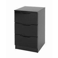 GRADE A1 - One Call Furniture Legato 3 Drawer Bedside Chest