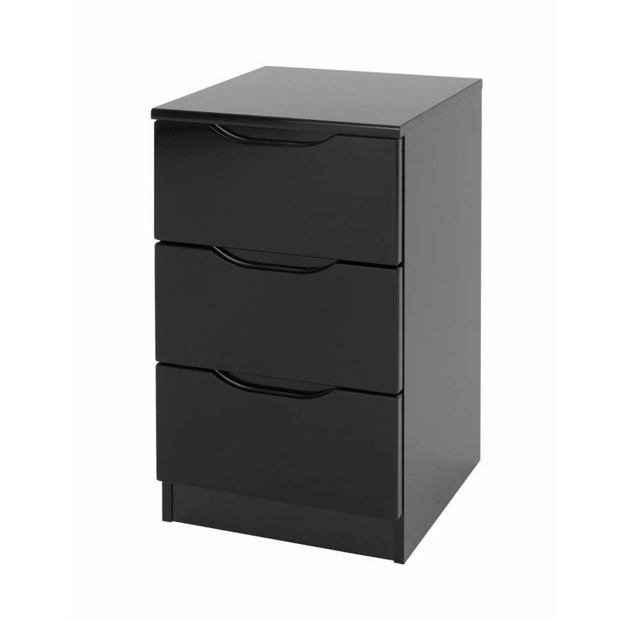GRADE A1 - One Call Furniture Legato 3 Drawer Bedside Chest