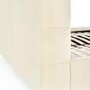 Cream Boucle Upholstered Double Bed Frame - Julian Bowen
