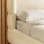 Cream Boucle Upholstered Double Bed Frame - Julian Bowen