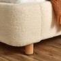 Cream Boucle Upholstered Double Bed Frame - Julian Bowen