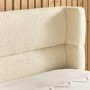Cream Boucle Upholstered Double Bed Frame - Julian Bowen