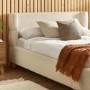 Cream Boucle Upholstered Double Bed Frame - Julian Bowen