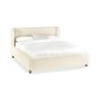 Cream Boucle Upholstered Double Bed Frame - Julian Bowen