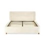 Cream Boucle Upholstered Double Bed Frame - Julian Bowen