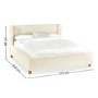 Cream Boucle Upholstered King Size Bed Frame - Julian Bowen