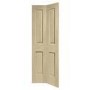 Internal Oak Victorian 4 Panel Bi-Fold Door - Unfinished, 1981 x 762 x 35 mm