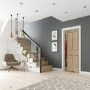 Internal Oak Victorian 4 Panel Bi-Fold Door - Unfinished, 1981 x 762 x 35 mm