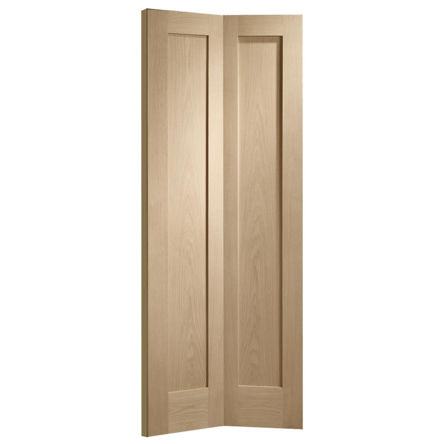 Internal Oak One-Panel Bi-Fold Door - Unfinished - 1981 x 686 x 35mm - Pattern 10 - XL Joinery