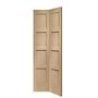 Internal Oak Shaker 4 Panel Bi-Fold Door - Unfinished, 1981 x 762 x 35 mm