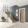 Internal Oak Shaker 4 Panel Bi-Fold Door - Unfinished, 1981 x 762 x 35 mm
