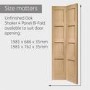 Internal Oak Shaker 4 Panel Bi-Fold Door - Unfinished, 1981 x 762 x 35 mm