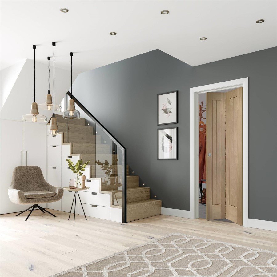 Internal Oak Bi-Fold Cottage Door - Unfinished - 1981 x 686 x 35mm - Suffolk Premium - XL Joinery