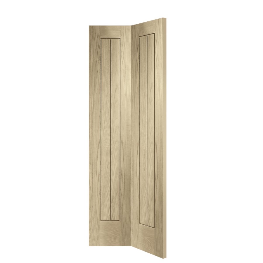 Internal Oak Suffolk Bi-Fold - Unfinished, 1981 x 686 x 35 mm