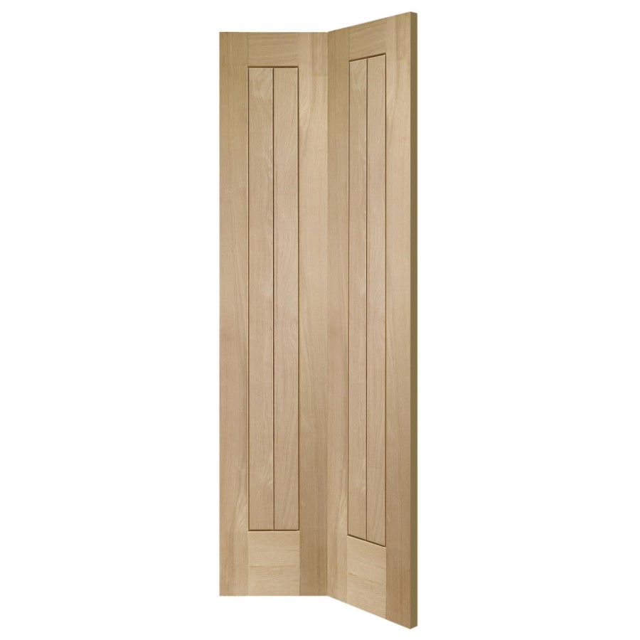 Internal Oak Suffolk Bi-Fold - Unfinished, 1981 x 762 x 35 mm