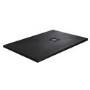 1000x800mm Stone Resin Black Slate Effect Low Profile Rectangular Shower Tray with Grate - Sileti