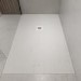 1000x800mm Stone Resin White Slate Effect  Rectangular Shower Tray with Grate - Sileti