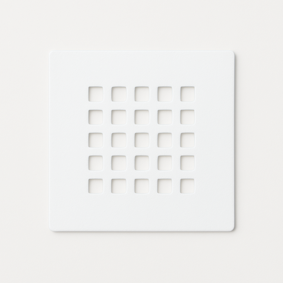 1000x800mm Rectangular Shower Tray with Grate - White Stone Resin Slate Effect - Sileti
