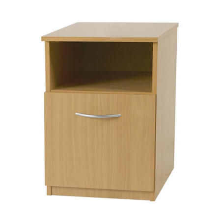 One Call Furniture Mode Beech Bedside Table with Door