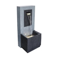 Grey Cement Outdoor Electric Water Feature - Ivyline 