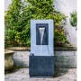 Grey Cement Outdoor Electric Water Feature - Ivyline 