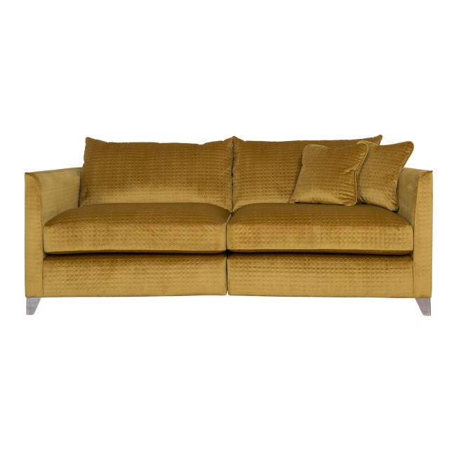 Odyssey Mustard Fabric 4 Seater Sofa