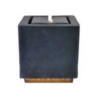 Dark Grey Granite LED Cube Outdoor Electric Water Feature Elite - Ivyline 