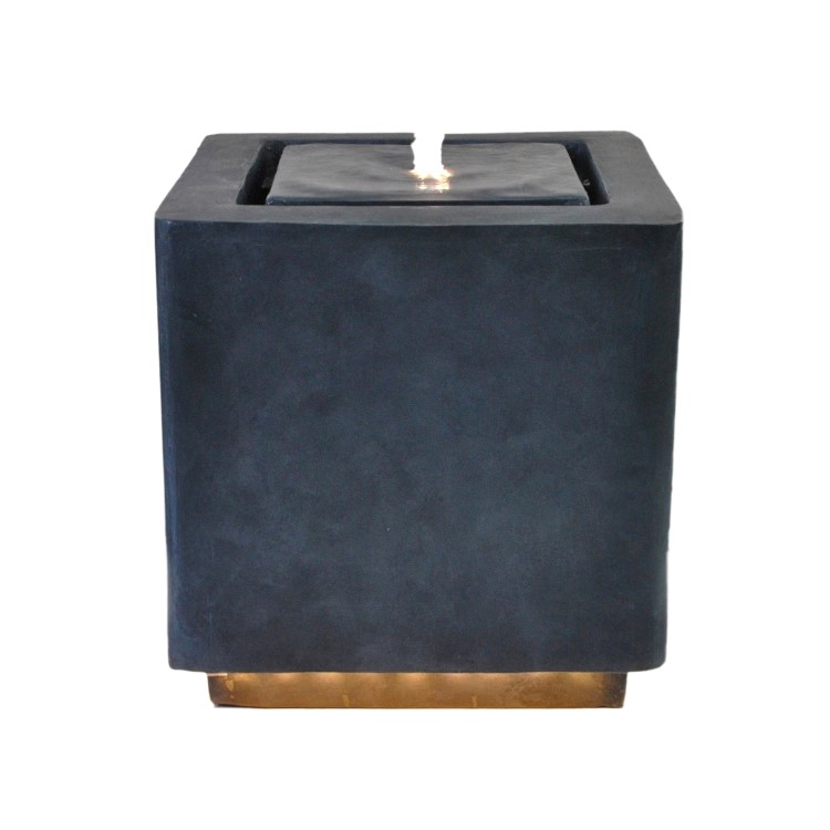 Dark Grey Granite LED Cube Outdoor Electric Water Feature Elite - Ivyline 