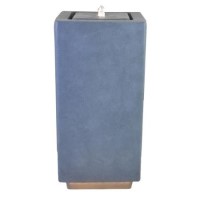 Grey Large Cement LED Cube Outdoor Electric Water Feature Elite - Ivyline 