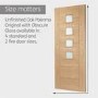 Internal Oak Door with Opaque Glass - Unfinished - 1981 x 838 x 35mm - Palermo Essential - XL Joinery