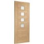 Internal Oak Door with Opaque Glass - Unfinished - 1981 x 838 x 35mm - Palermo Essential - XL Joinery