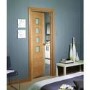Internal Oak Door with Opaque Glass - Unfinished - 1981 x 838 x 35mm - Palermo Essential - XL Joinery