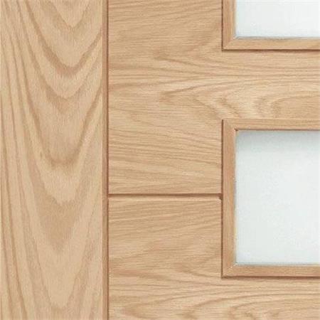 Internal Oak Door with Opaque Glass - Unfinished - 1981 x 838 x 35mm - Palermo Essential - XL Joinery