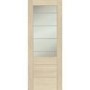 Palermo 2XG Internal Oak Fire Door with Clear Etched Glass - Unfinished, 2040 x 826 x 44 mm