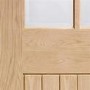 Internal Oak Half-Glazed Cottage Door with Clear Bevelled Glass - Unfinished - 1981 x 686 x 35mm - Suffolk - XL Joinery