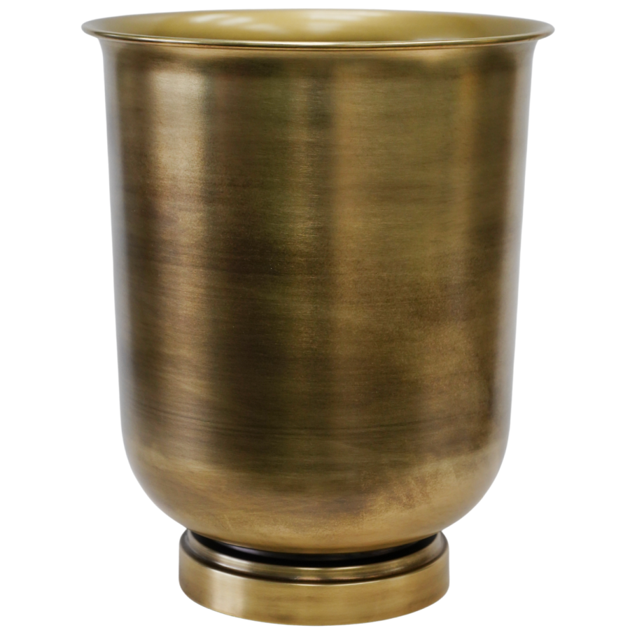 Antique Brass Outdoor Metal Urn Hampton - Ivyline 