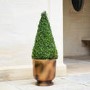 Small Copper Outdoor Metal Urn Hampton - Ivyline 