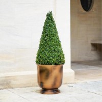 Copper Outdoor Metal Urn Hampton - Ivyline 