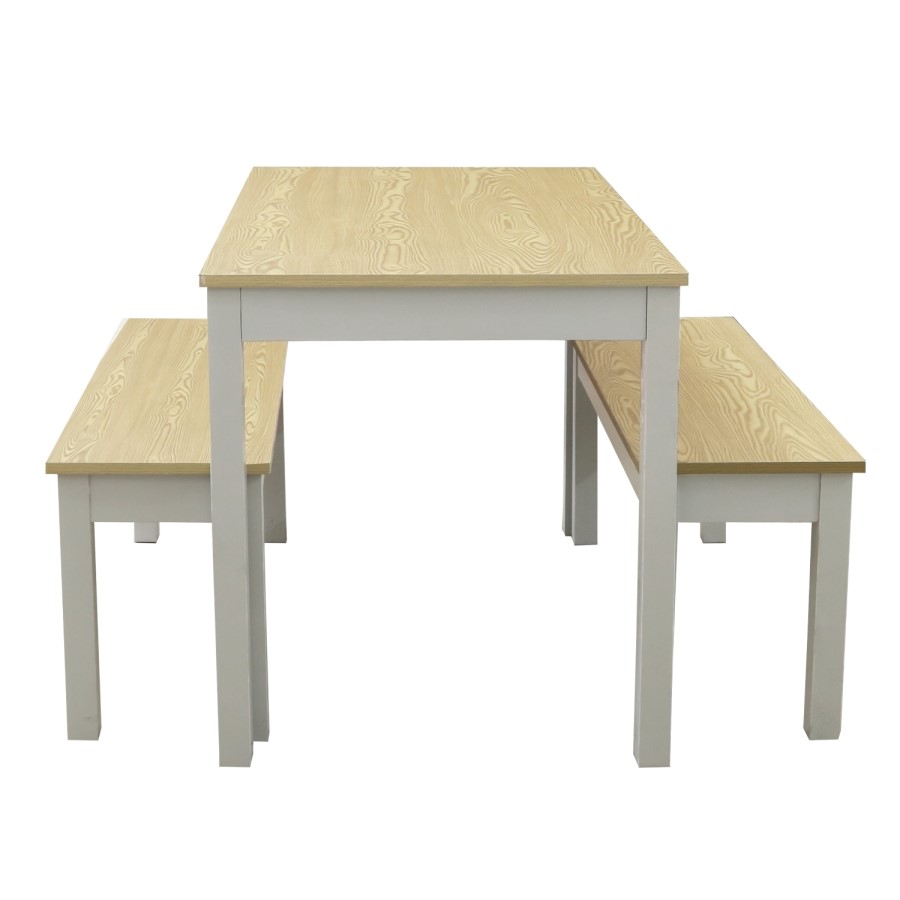 LPD Ohio Oak and Grey Dining Set