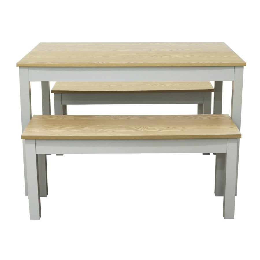 LPD Ohio Oak and Grey Dining Set