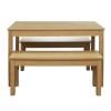 LPD Ohio Oak Dining Table and Bench Set