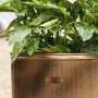 Small Copper Rectangular Outdoor Metal Planter Hampton - Ivyline 