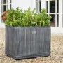 Small Metal Rectangular Outdoor Planter Hampton - Ivyline 