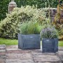 Metal Rectangular Outdoor Planter Hampton - Ivyline