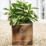 Copper Square Outdoor Metal Planter Hampton -Ivyline 