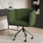 Olive Green Fabric Swivel Office Chair - Orla