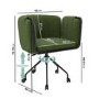 Olive Green Fabric Swivel Office Chair - Orla