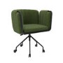 Olive Green Fabric Swivel Office Chair - Orla